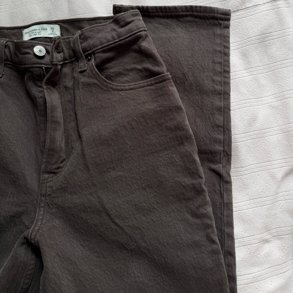 Abercrombie & Fitch Ultra High Rise Dark Brown Denim Jeans